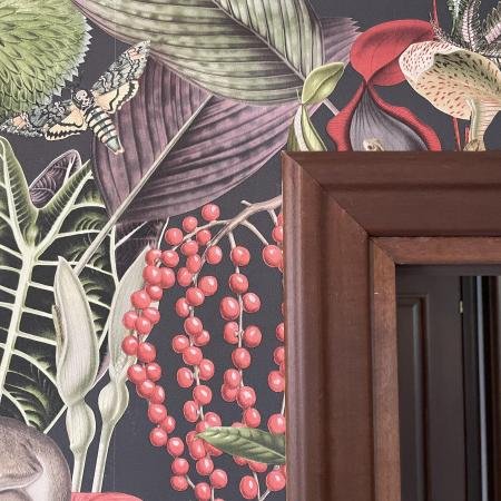 Tappezzeria Rosso Floreale 7